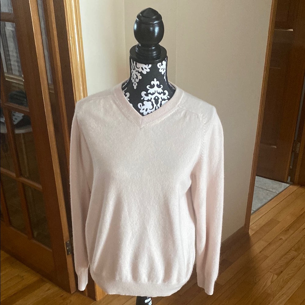 Cashmere Cream V-Neck Sweater